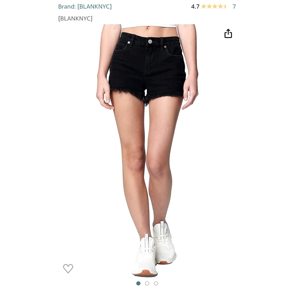 BlankNYC Women’s Black Jean Shorts w/ Fringe Size 27